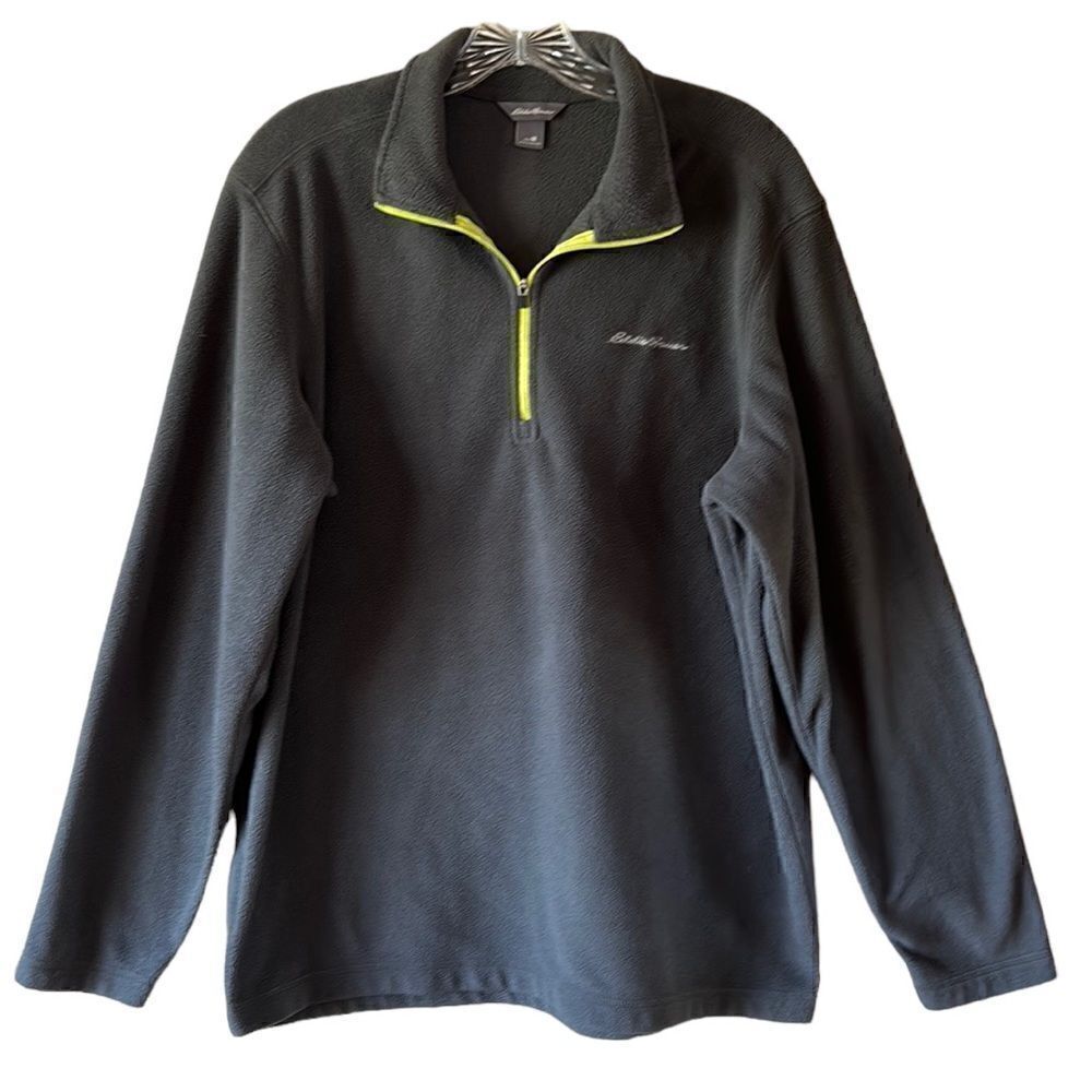 Eddie Bauer Mens Grey 1/4 ZIP Pullover